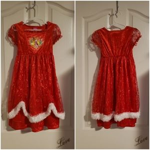DISNEY PRINCESS RED CHRISTMAS HOLIDAY DRESS 4T